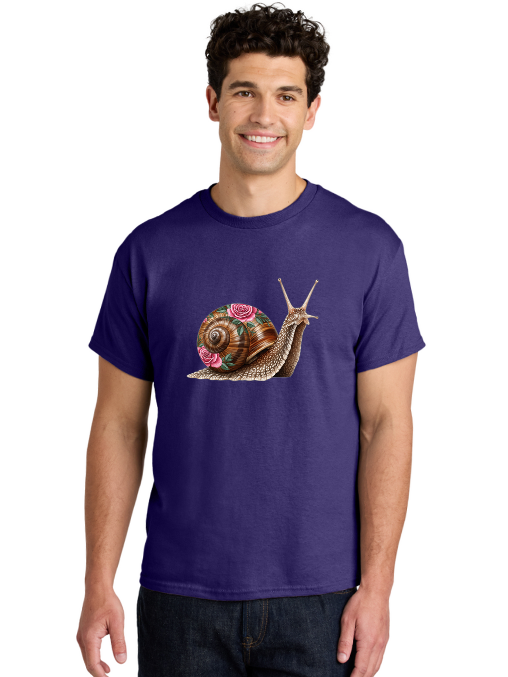 Snail-With-Roses Men'S Graphic Tee, 100% Cotton, Comfortable Casual Summer Wear, Machine Washable, Vintage Camera, Old Camera, Antique Camera, Black Camera, Classic Photography, Photography Equipment, Nostalgic Device, Film Camera, Camera Art Bag027