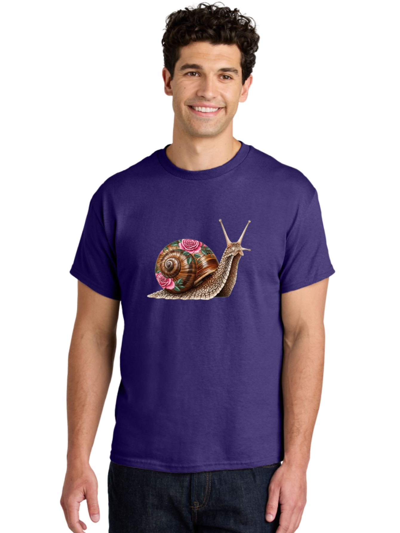 Snail-With-Roses Men'S Graphic Tee, 100% Cotton, Comfortable Casual Summer Wear, Machine Washable, Vintage Camera, Old Camera, Antique Camera, Black Camera, Classic Photography, Photography Equipment, Nostalgic Device, Film Camera, Camera Art Bag027