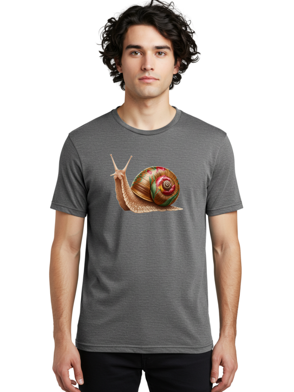 Snail Men'S Graphic Tee, 100% Cotton, Comfortable Casual Summer Wear, Machine Washable, Vintage Camera, Old Camera, Antique Camera, Black Camera, Classic Photography, Photography Equipment, Nostalgic Device, Film Camera, Camera Art Bag031
