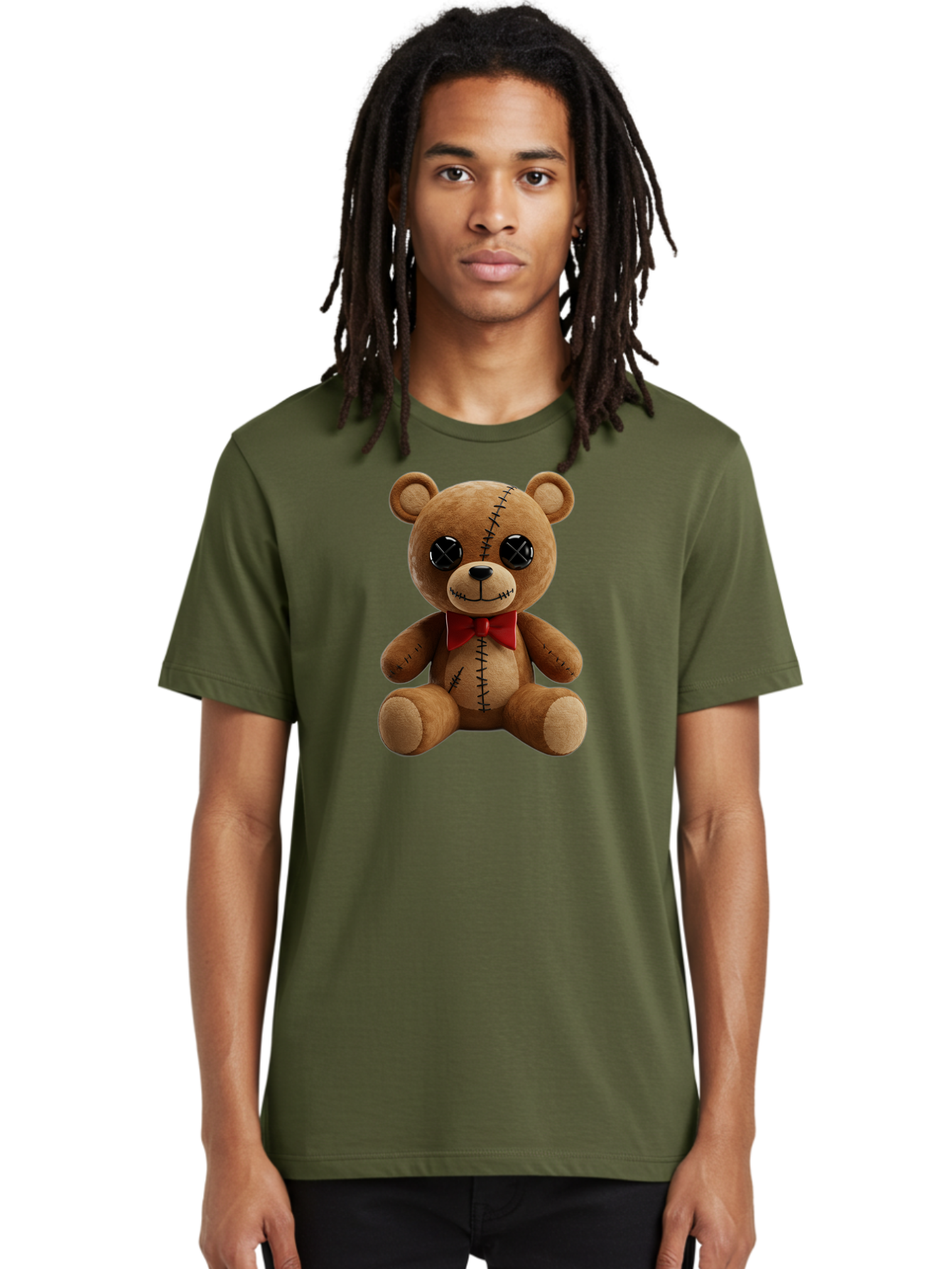 Stuffed-Teddy-Bear Men'S Graphic Tee, 100% Cotton, Comfortable Casual Summer Wear, Machine Washable, Vintage Camera, Old Camera, Antique Camera, Black Camera, Classic Photography, Photography Equipment, Nostalgic Device, Film Camera, Bag036