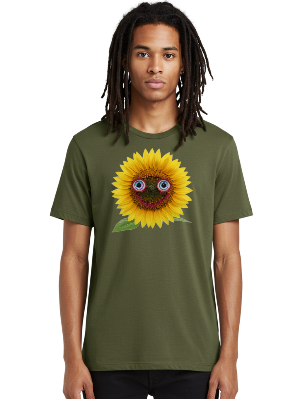 Sunflower-Smiley Men'S Graphic Tee, 100% Cotton, Comfortable Casual Summer Wear, Machine Washable, Vintage Camera, Old Camera, Antique Camera, Black Camera, Classic Photography, Photography Equipment, Nostalgic Device, Film Camera, Camera Art Bag040