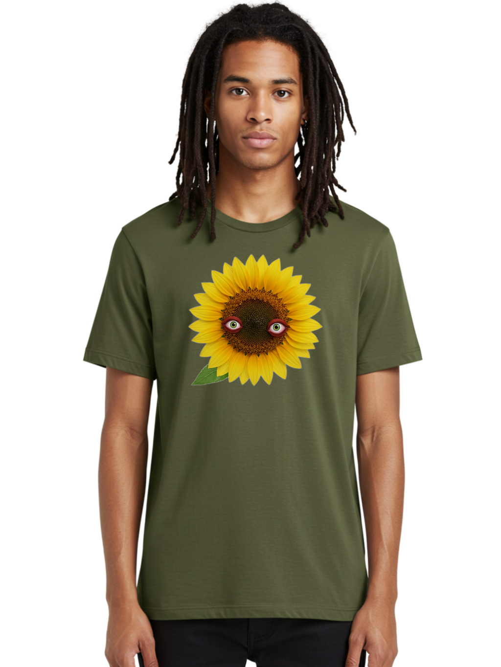 Sunflower-With-Eyes-3 Men'S Graphic Tee, 100% Cotton, Comfortable Casual Summer Wear, Machine Washable, Vintage Camera, Old Camera, Antique Camera, Black Camera, Classic Photography, Photography Equipment, Nostalgic Device, Film Camera, Bag043