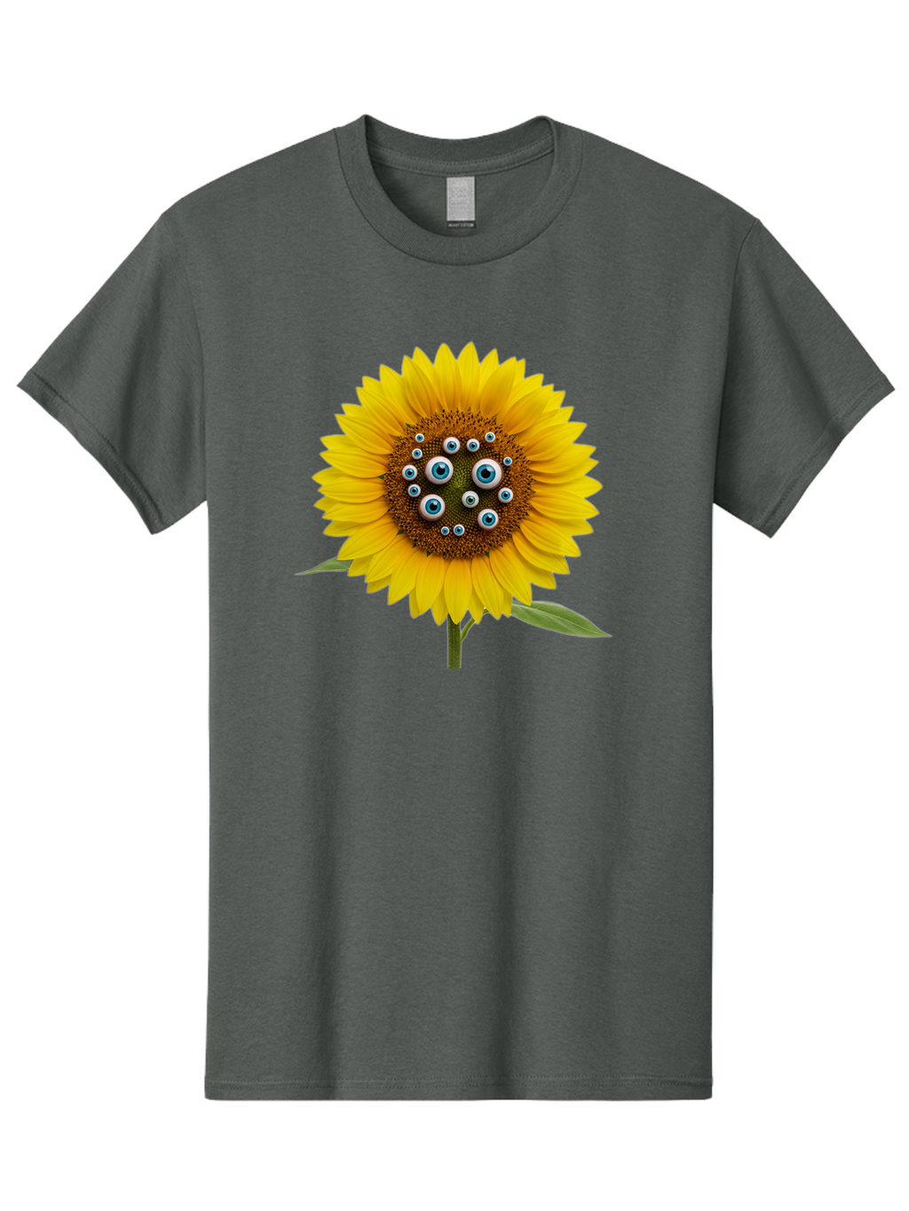Sunflower-With-Eyes-5 Men'S Graphic Tee, 100% Cotton, Comfortable Casual Summer Wear, Machine Washable, Vintage Camera, Old Camera, Antique Camera, Black Camera, Classic Photography, Photography Equipment, Nostalgic Device, Film Camera, Bag045