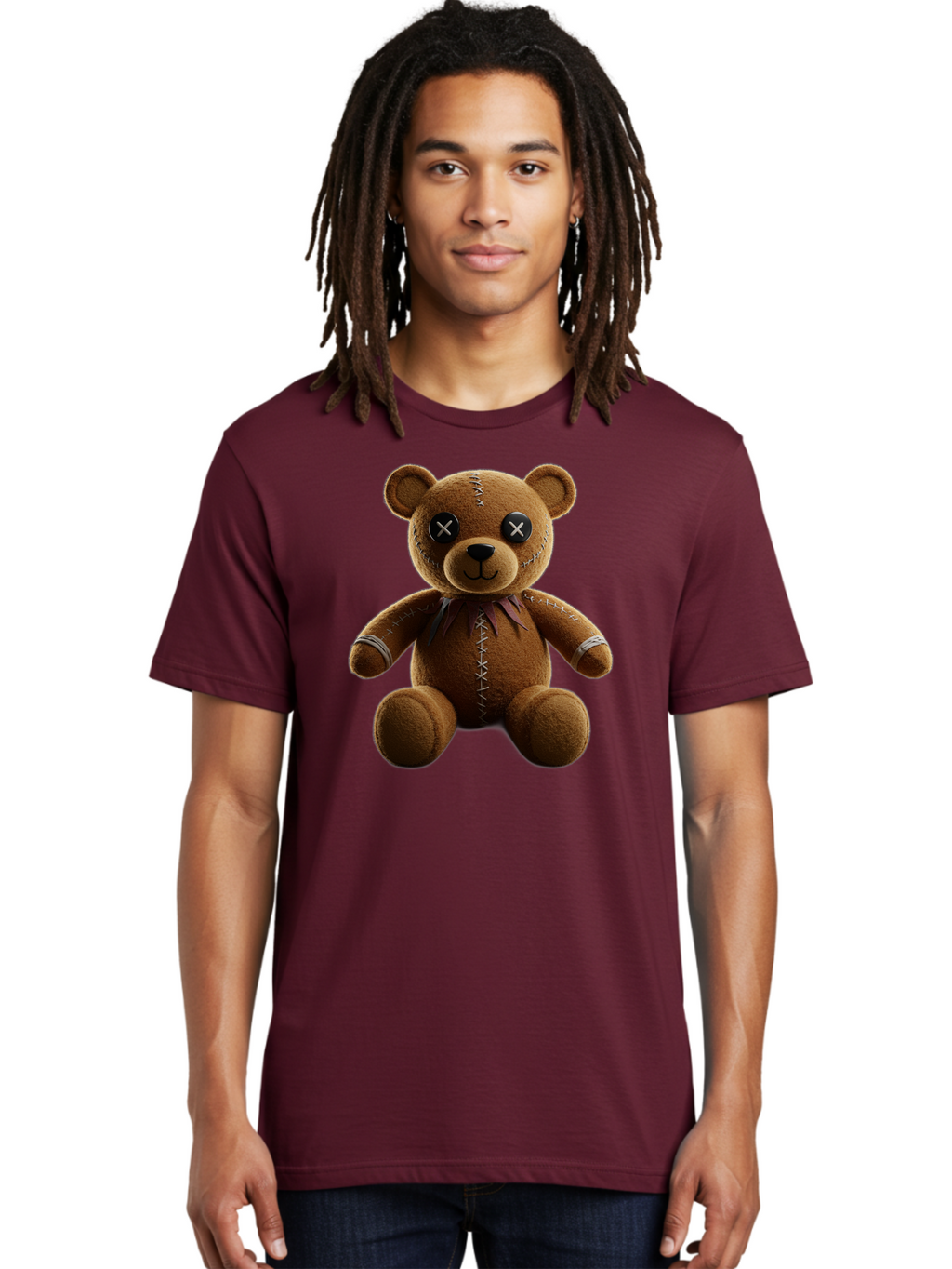 Teddy-Bear-With-Crossed-Eyes Men'S Graphic Tee, 100% Cotton, Comfortable Casual Summer Wear, Machine Washable, Vintage Camera, Old Camera, Antique Camera, Black Camera, Classic Photography, Photography Equipment, Nostalgic Device, Film Camera, Bag055