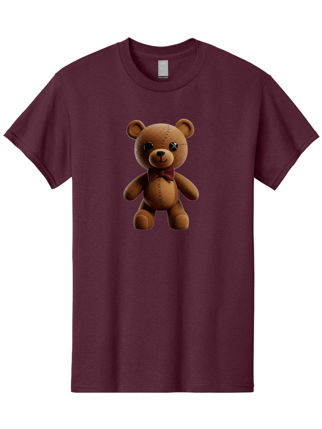 Teddy-Bear-With-X-Stitched-Eye Men'S Graphic Tee, 100% Cotton, Comfortable Casual Summer Wear, Machine Washable, Vintage Camera, Old Camera, Antique Camera, Black Camera, Classic Photography, Photography Equipment, Nostalgic Device, Bag059