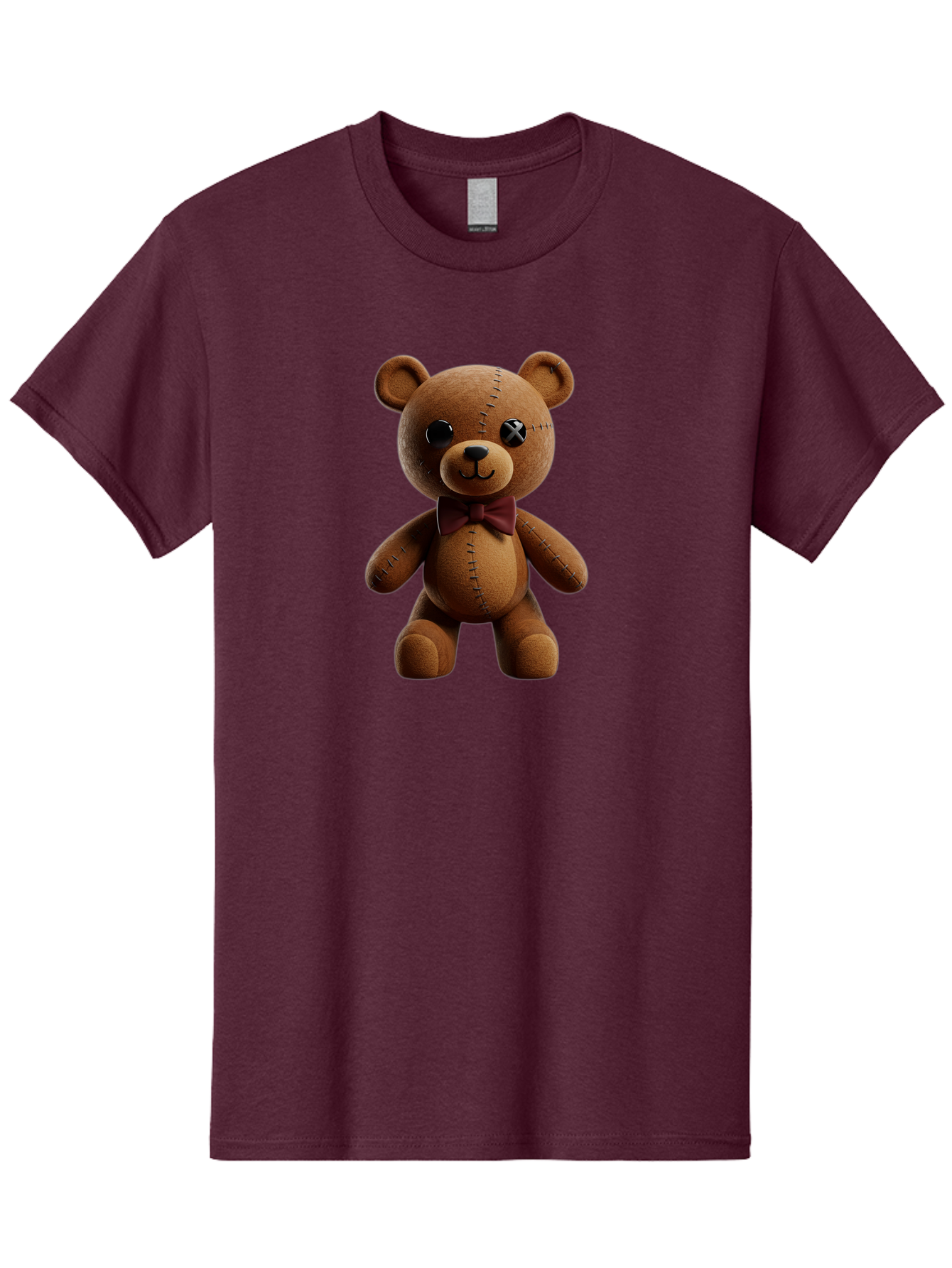 Teddy-Bear-With-X-Stitched-Eye Men'S Graphic Tee, 100% Cotton, Comfortable Casual Summer Wear, Machine Washable, Vintage Camera, Old Camera, Antique Camera, Black Camera, Classic Photography, Photography Equipment, Nostalgic Device, Bag059