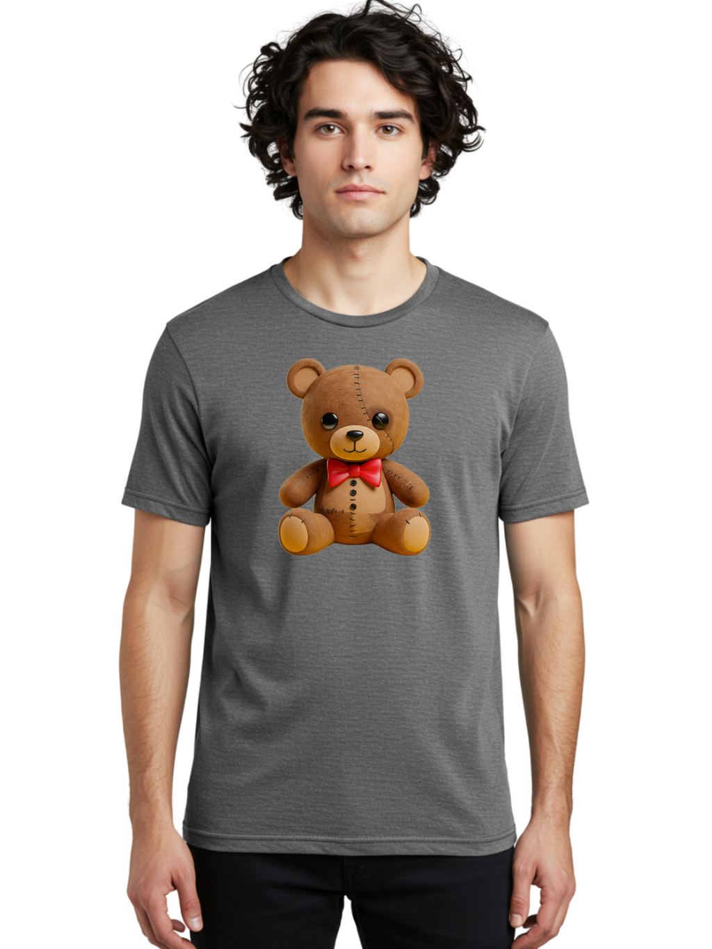 Teddy-Bear Men'S Graphic Tee, 100% Cotton, Comfortable Casual Summer Wear, Machine Washable, Vintage Camera, Old Camera, Antique Camera, Black Camera, Classic Photography, Photography Equipment, Nostalgic Device, Film Camera, Camera Art Bag060