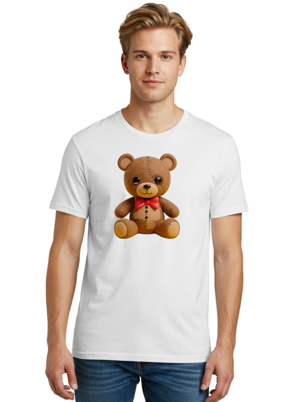 Teddy-Bear Men'S Graphic Tee, 100% Cotton, Comfortable Casual Summer Wear, Machine Washable, Vintage Camera, Old Camera, Antique Camera, Black Camera, Classic Photography, Photography Equipment, Nostalgic Device, Film Camera, Camera Art Bag060