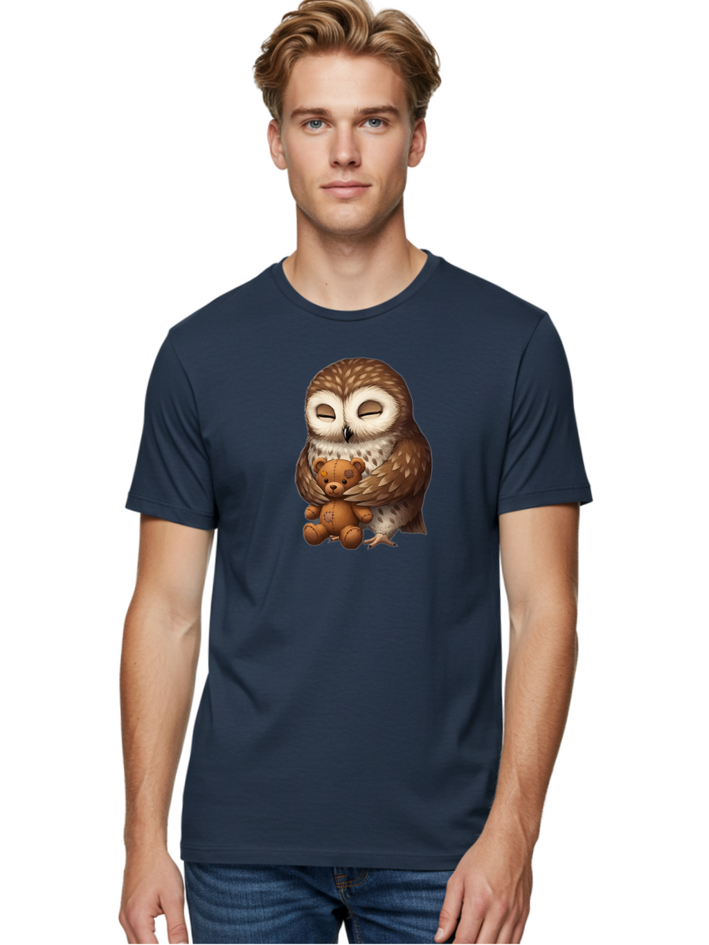 Teddy-Owl-1 Men'S Graphic Tee, 100% Cotton, Comfortable Casual Summer Wear, Machine Washable, Vintage Camera, Old Camera, Antique Camera, Black Camera, Classic Photography, Photography Equipment, Nostalgic Device, Film Camera, Camera Art Bag061