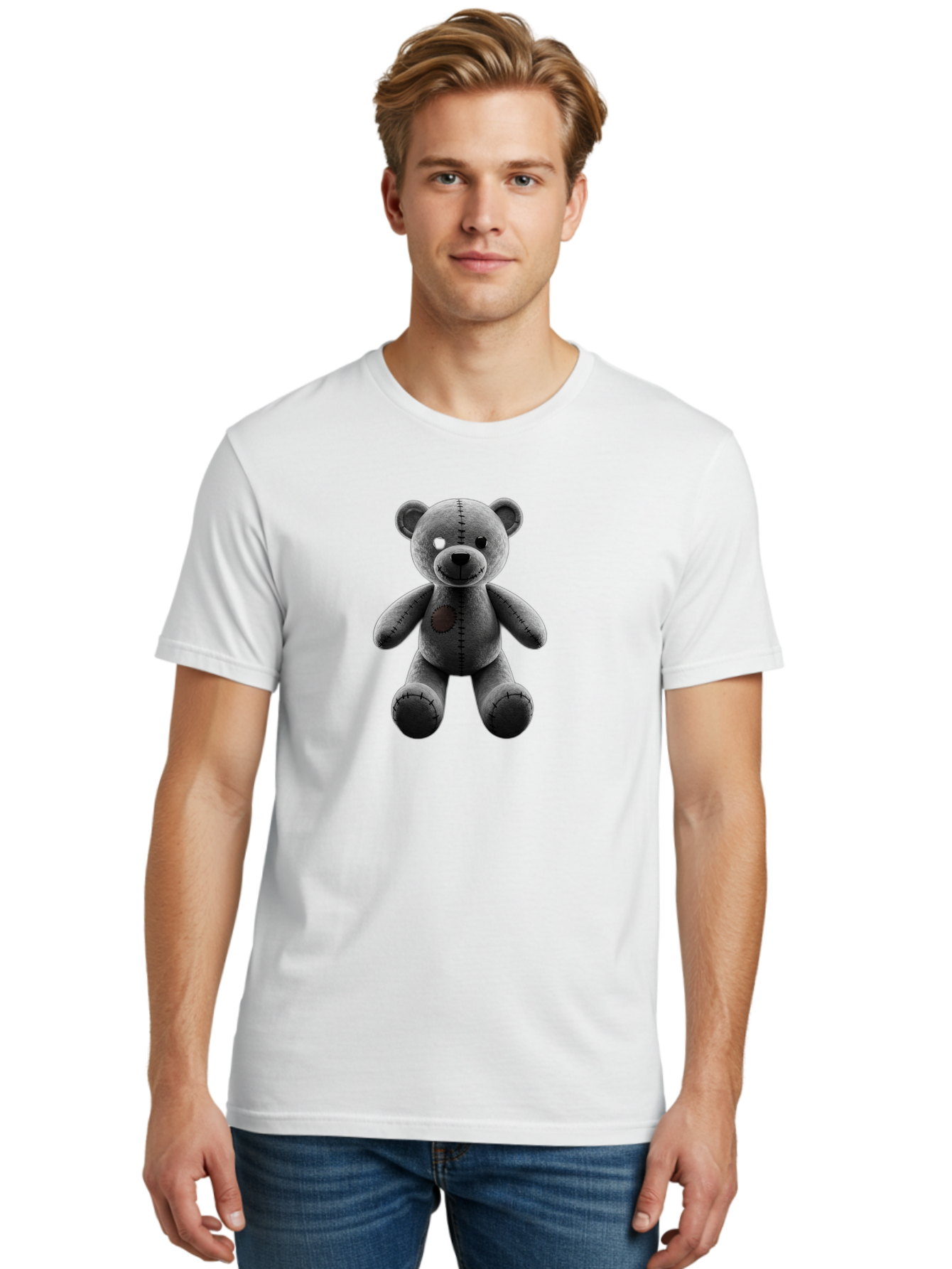 Teddy-Voodoo-1 Men'S Graphic Tee, 100% Cotton, Comfortable Casual Summer Wear, Machine Washable, Vintage Camera, Old Camera, Antique Camera, Black Camera, Classic Photography, Photography Equipment, Nostalgic Device, Film Camera, Camera Art Bag063