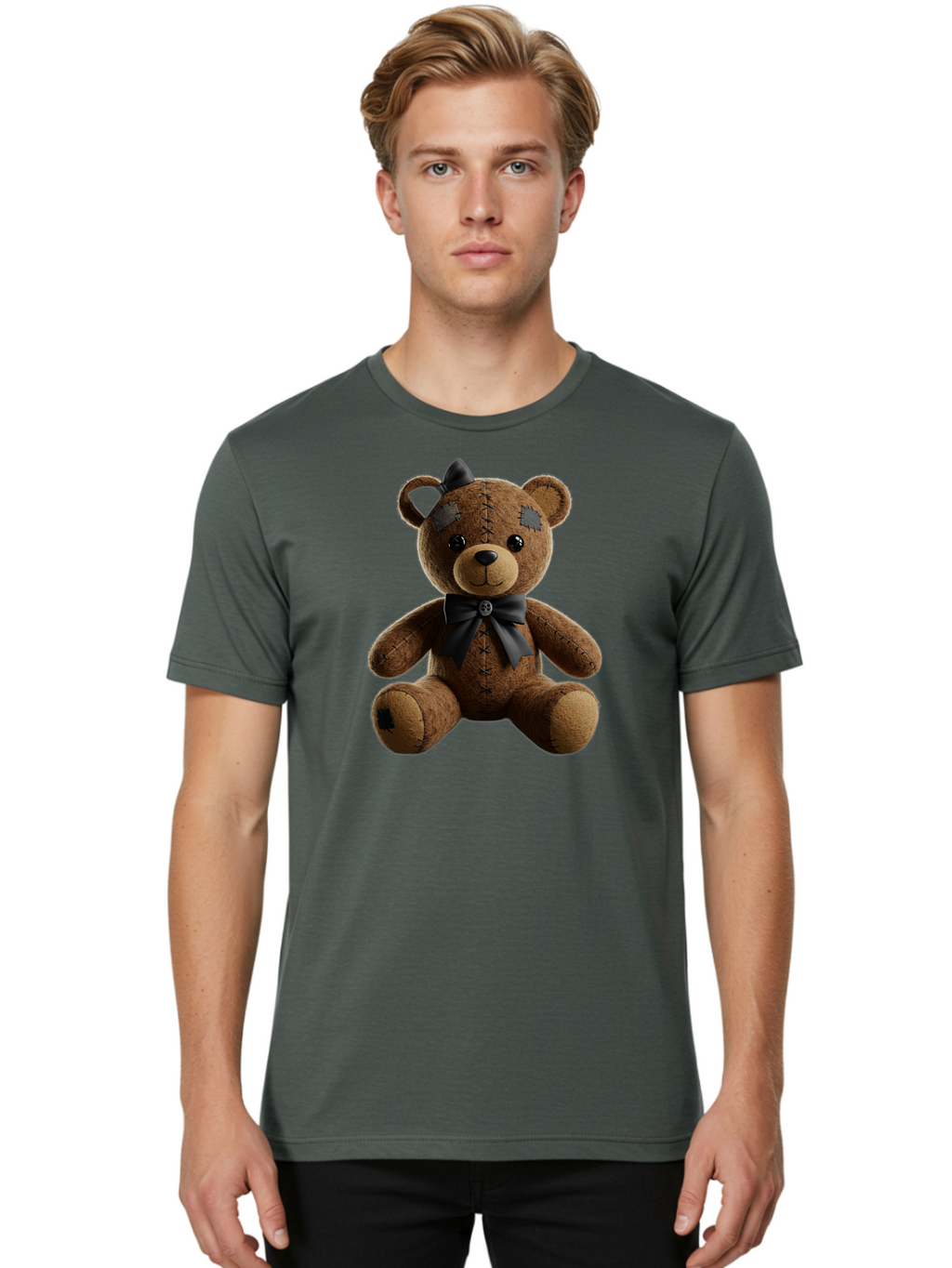 Torn-Teddy Men'S Graphic Tee, 100% Cotton, Comfortable Casual Summer Wear, Machine Washable, Vintage Camera, Old Camera, Antique Camera, Black Camera, Classic Photography, Photography Equipment, Nostalgic Device, Film Camera, Camera Art Bag067