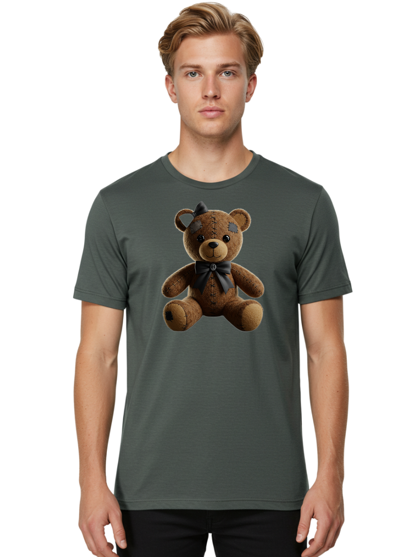 Torn-Teddy Men'S Graphic Tee, 100% Cotton, Comfortable Casual Summer Wear, Machine Washable, Vintage Camera, Old Camera, Antique Camera, Black Camera, Classic Photography, Photography Equipment, Nostalgic Device, Film Camera, Camera Art Bag067