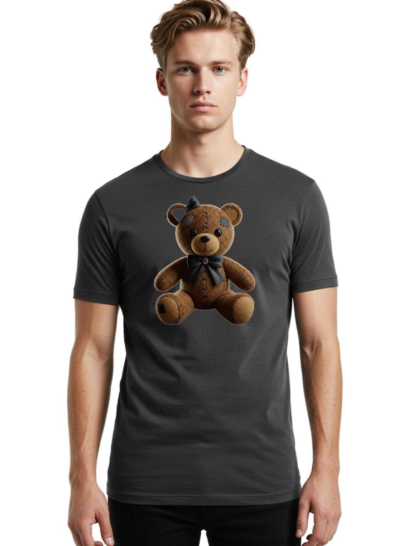 Torn-Teddy Men'S Graphic Tee, 100% Cotton, Comfortable Casual Summer Wear, Machine Washable, Vintage Camera, Old Camera, Antique Camera, Black Camera, Classic Photography, Photography Equipment, Nostalgic Device, Film Camera, Camera Art Bag067