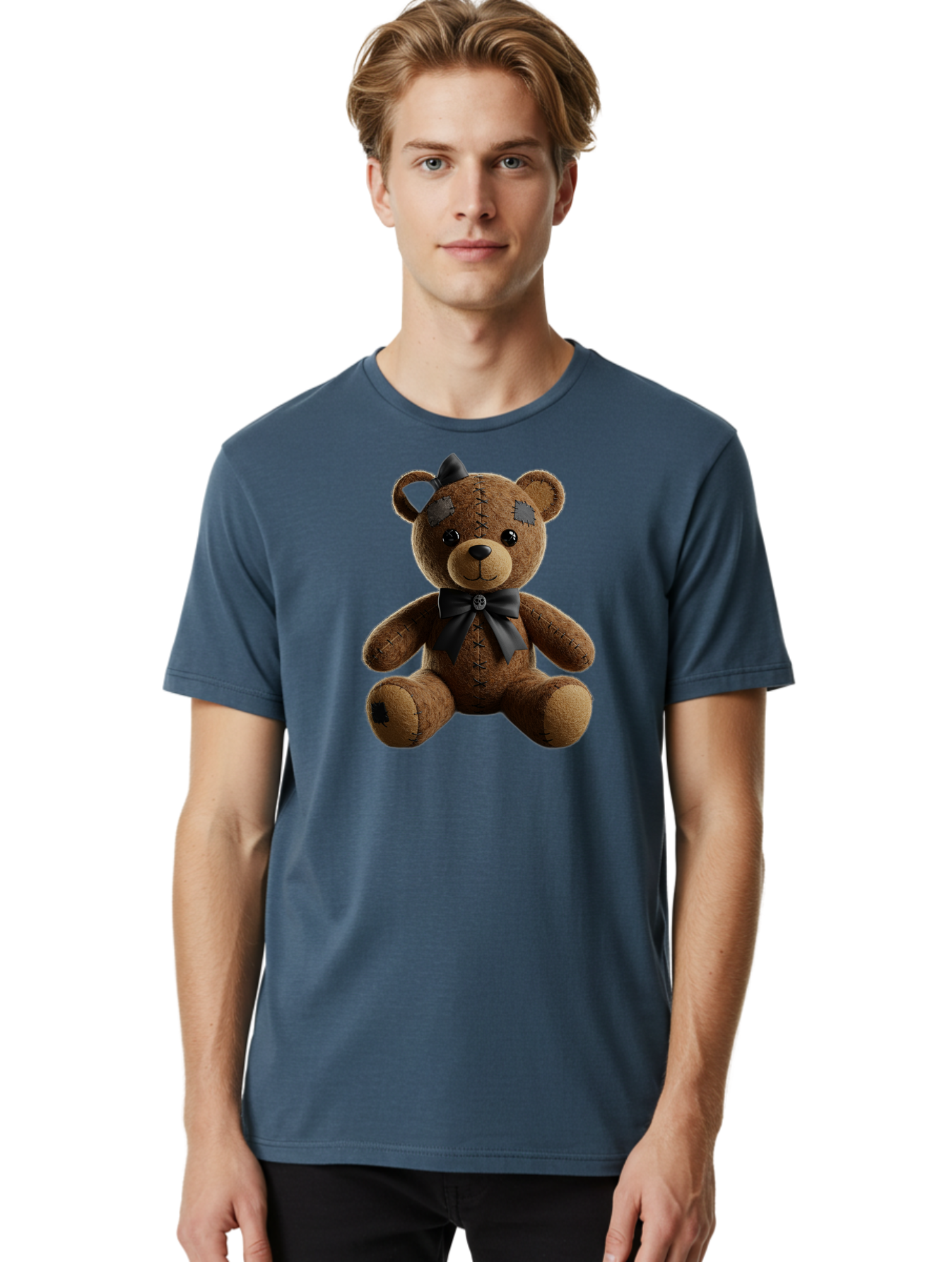 Torn-Teddy Men'S Graphic Tee, 100% Cotton, Comfortable Casual Summer Wear, Machine Washable, Vintage Camera, Old Camera, Antique Camera, Black Camera, Classic Photography, Photography Equipment, Nostalgic Device, Film Camera, Camera Art Bag067