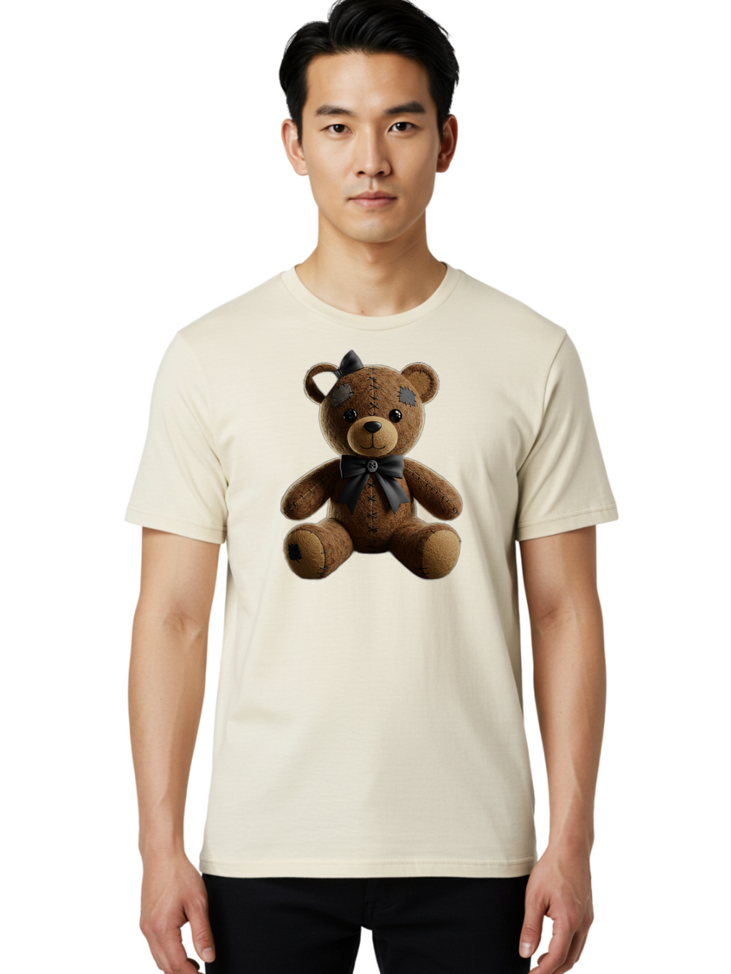 Torn-Teddy Men'S Graphic Tee, 100% Cotton, Comfortable Casual Summer Wear, Machine Washable, Vintage Camera, Old Camera, Antique Camera, Black Camera, Classic Photography, Photography Equipment, Nostalgic Device, Film Camera, Camera Art Bag067