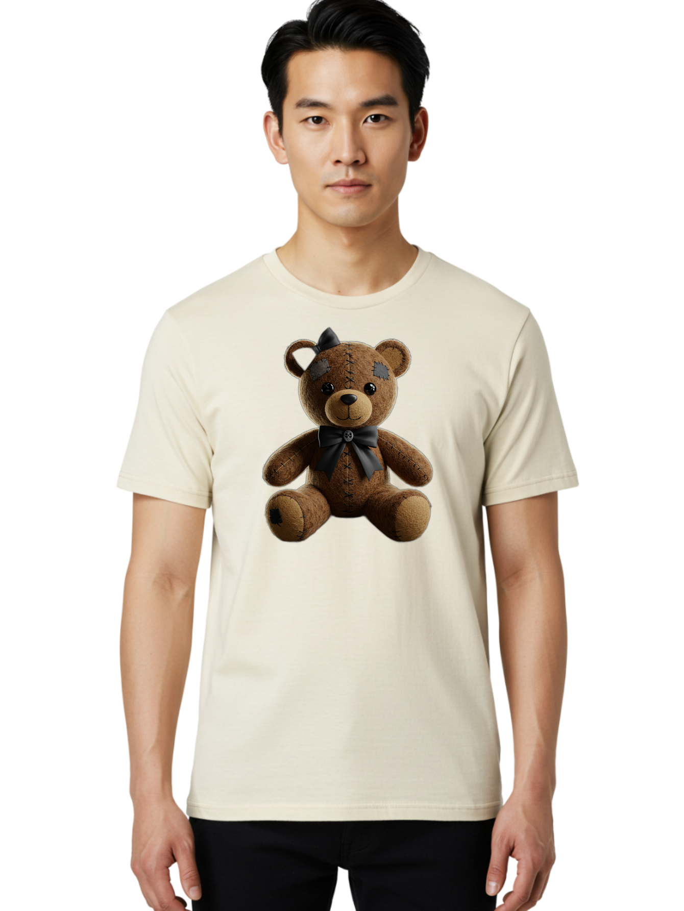 Torn-Teddy Men'S Graphic Tee, 100% Cotton, Comfortable Casual Summer Wear, Machine Washable, Vintage Camera, Old Camera, Antique Camera, Black Camera, Classic Photography, Photography Equipment, Nostalgic Device, Film Camera, Camera Art Bag067