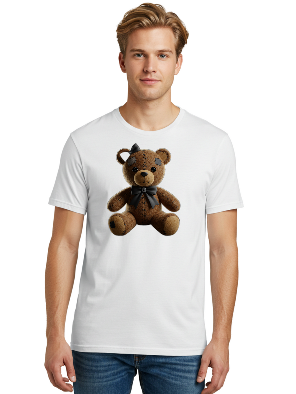 Torn-Teddy Men'S Graphic Tee, 100% Cotton, Comfortable Casual Summer Wear, Machine Washable, Vintage Camera, Old Camera, Antique Camera, Black Camera, Classic Photography, Photography Equipment, Nostalgic Device, Film Camera, Camera Art Bag067