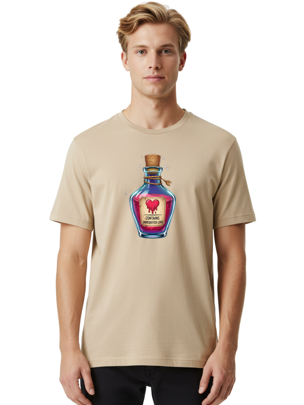 Unrequited-Love-Potion-Bottle Men'S Graphic Tee, 100% Cotton, Comfortable Casual Summer Wear, Machine Washable, Vintage Camera, Old Camera, Antique Camera, Black Camera, Classic Photography, Photography Equipment, Nostalgic Device, Bag070