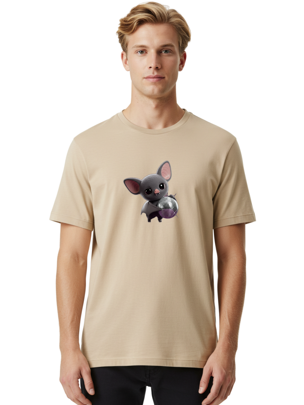 Vampire-Bat-Disco-Ball Men'S Graphic Tee, 100% Cotton, Comfortable Casual Summer Wear, Machine Washable, Vintage Camera, Old Camera, Antique Camera, Black Camera, Classic Photography, Photography Equipment, Nostalgic Device, Film Camera, Bag071