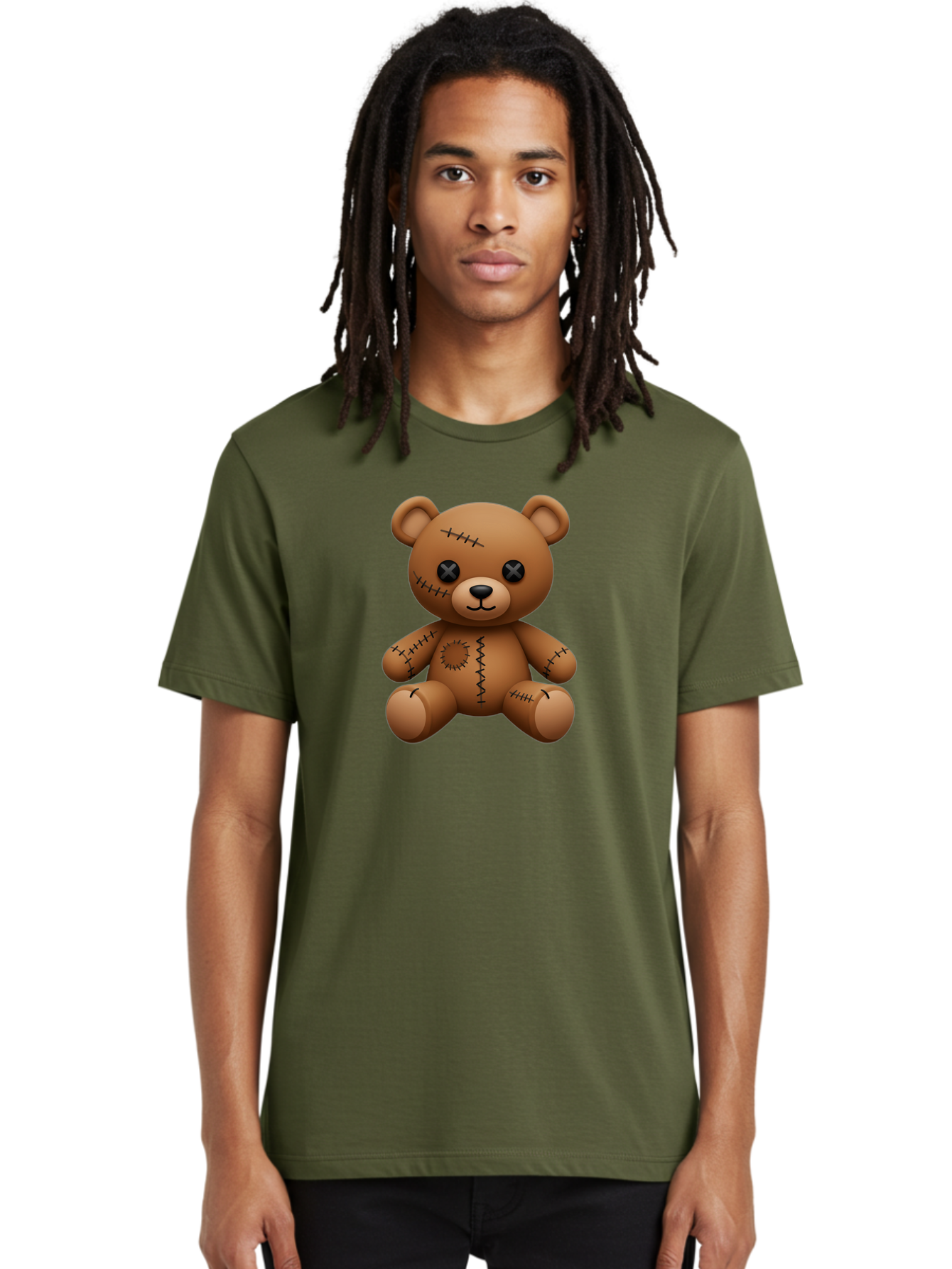Voodoo-Teddy-Bear-1 Men'S Graphic Tee, 100% Cotton, Comfortable Casual Summer Wear, Machine Washable, Vintage Camera, Old Camera, Antique Camera, Black Camera, Classic Photography, Photography Equipment, Nostalgic Device, Film Camera, Bag073
