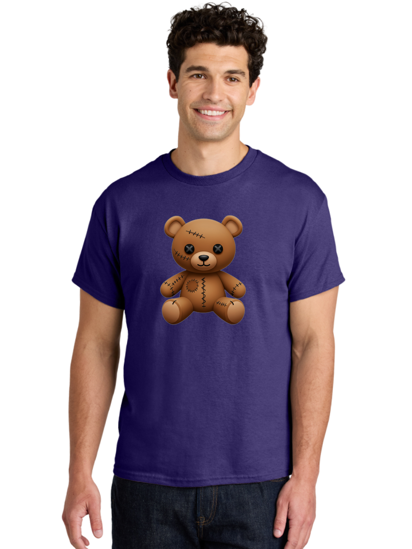 Voodoo-Teddy-Bear-1 Men'S Graphic Tee, 100% Cotton, Comfortable Casual Summer Wear, Machine Washable, Vintage Camera, Old Camera, Antique Camera, Black Camera, Classic Photography, Photography Equipment, Nostalgic Device, Film Camera, Bag073