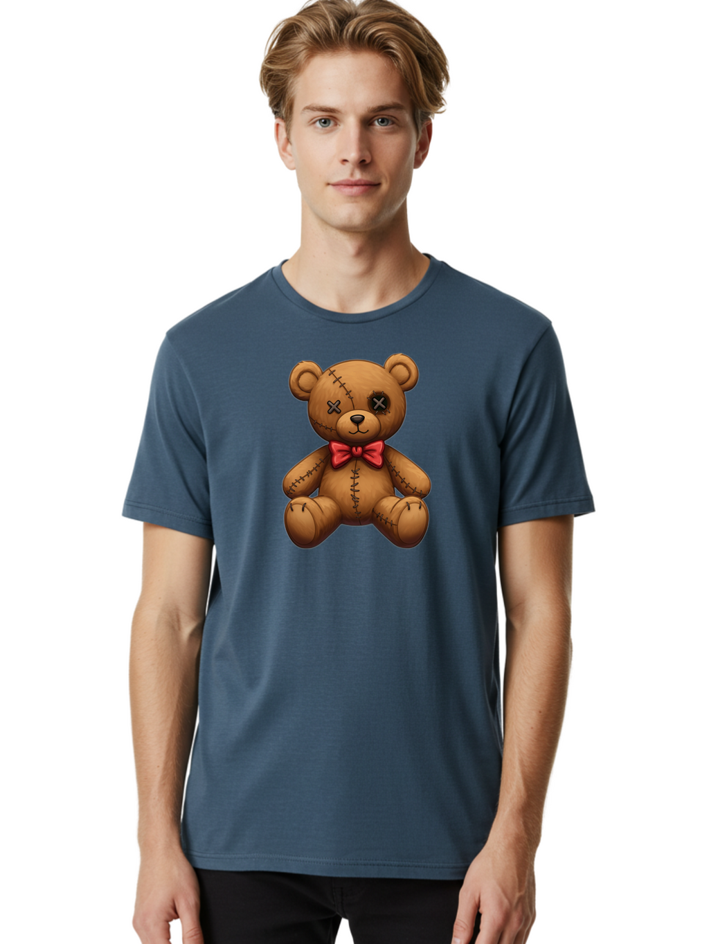 Voodoo-Teddy-Bear-10 Men'S Graphic Tee, 100% Cotton, Comfortable Casual Summer Wear, Machine Washable, Vintage Camera, Old Camera, Antique Camera, Black Camera, Classic Photography, Photography Equipment, Nostalgic Device, Film Camera, Bag074