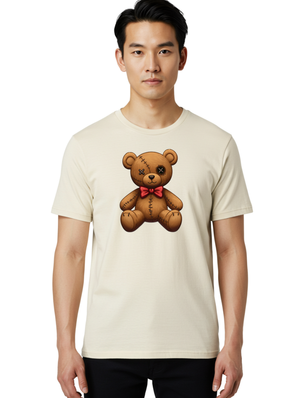 Voodoo-Teddy-Bear-10 Men'S Graphic Tee, 100% Cotton, Comfortable Casual Summer Wear, Machine Washable, Vintage Camera, Old Camera, Antique Camera, Black Camera, Classic Photography, Photography Equipment, Nostalgic Device, Film Camera, Bag074