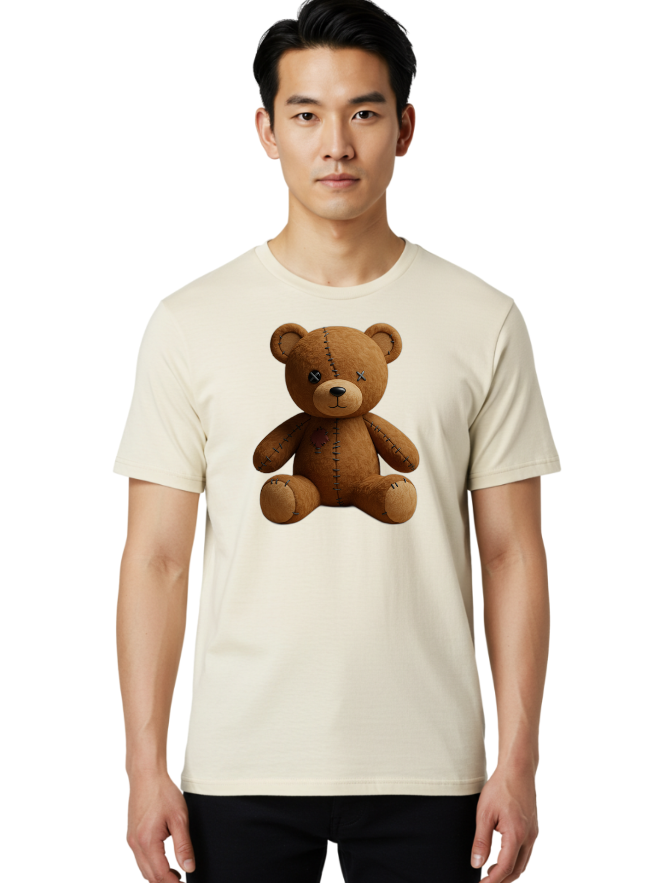 Voodoo-Teddy-Bear-11 Men'S Graphic Tee, 100% Cotton, Comfortable Casual Summer Wear, Machine Washable, Vintage Camera, Old Camera, Antique Camera, Black Camera, Classic Photography, Photography Equipment, Nostalgic Device, Film Camera, Bag075