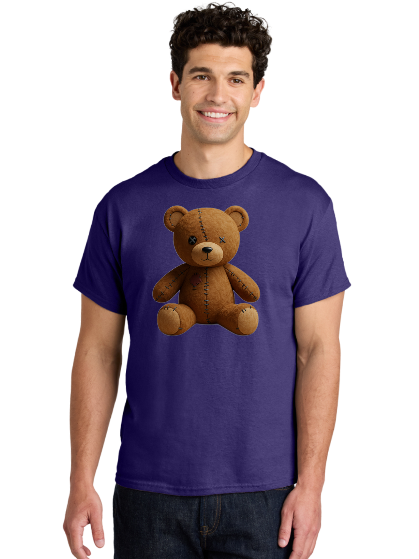 Voodoo-Teddy-Bear-11 Men'S Graphic Tee, 100% Cotton, Comfortable Casual Summer Wear, Machine Washable, Vintage Camera, Old Camera, Antique Camera, Black Camera, Classic Photography, Photography Equipment, Nostalgic Device, Film Camera, Bag075