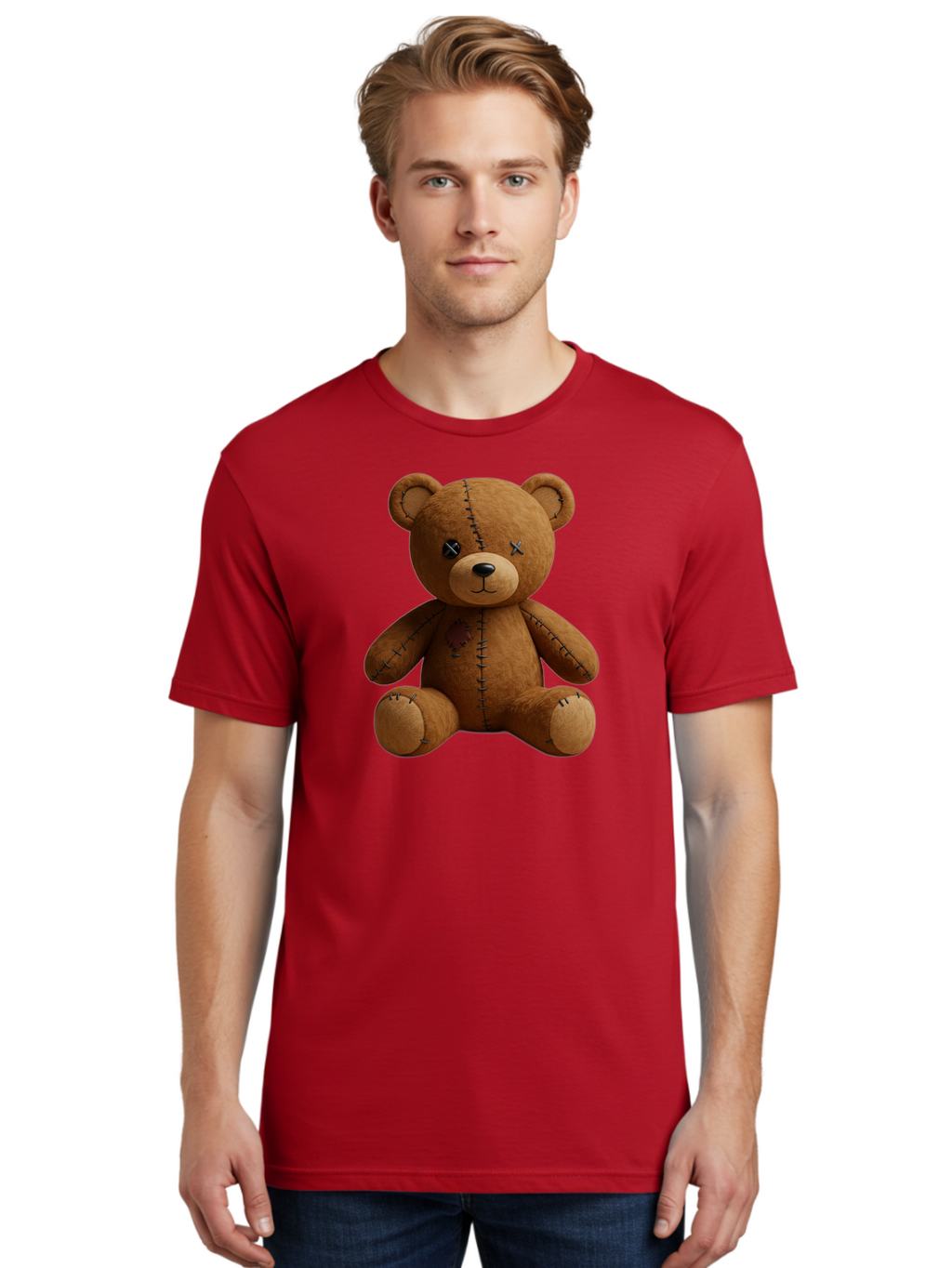 Voodoo-Teddy-Bear-11 Men'S Graphic Tee, 100% Cotton, Comfortable Casual Summer Wear, Machine Washable, Vintage Camera, Old Camera, Antique Camera, Black Camera, Classic Photography, Photography Equipment, Nostalgic Device, Film Camera, Bag075