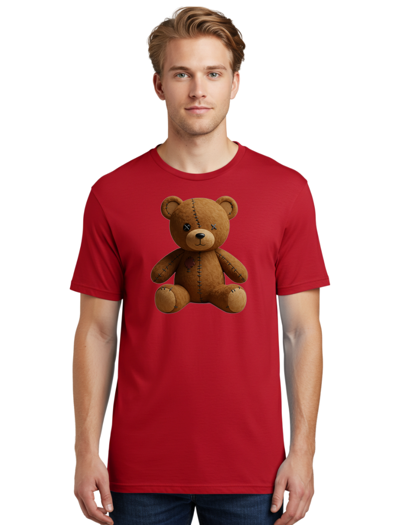 Voodoo-Teddy-Bear-11 Men'S Graphic Tee, 100% Cotton, Comfortable Casual Summer Wear, Machine Washable, Vintage Camera, Old Camera, Antique Camera, Black Camera, Classic Photography, Photography Equipment, Nostalgic Device, Film Camera, Bag075