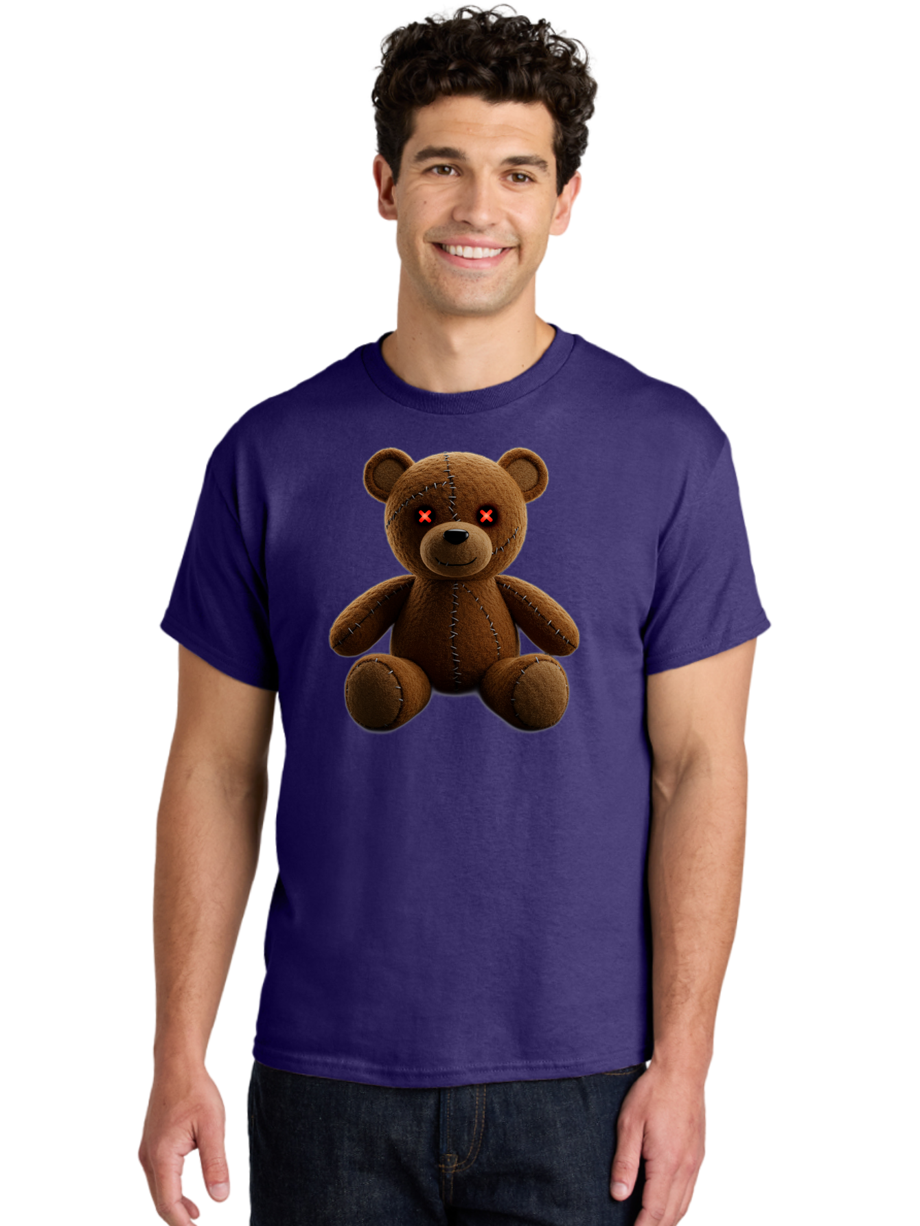 Voodoo-Teddy-Bear-12 Men'S Graphic Tee, 100% Cotton, Comfortable Casual Summer Wear, Machine Washable, Vintage Camera, Old Camera, Antique Camera, Black Camera, Classic Photography, Photography Equipment, Nostalgic Device, Film Camera, Bag076