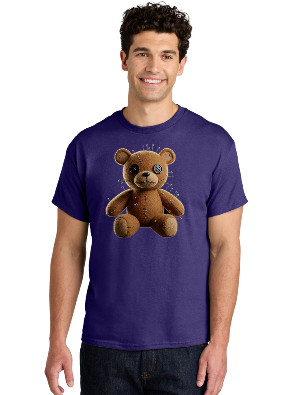 Voodoo-Teddy-Bear-13 Men'S Graphic Tee, 100% Cotton, Comfortable Casual Summer Wear, Machine Washable, Vintage Camera, Old Camera, Antique Camera, Black Camera, Classic Photography, Photography Equipment, Nostalgic Device, Film Camera, Bag077