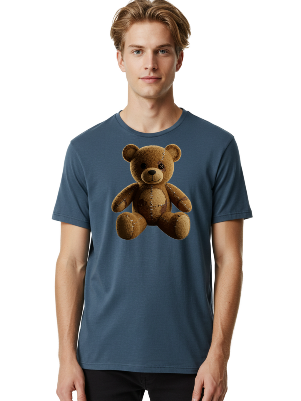 Voodoo-Teddy-Bear-14 Men'S Graphic Tee, 100% Cotton, Comfortable Casual Summer Wear, Machine Washable, Vintage Camera, Old Camera, Antique Camera, Black Camera, Classic Photography, Photography Equipment, Nostalgic Device, Film Camera, Bag078