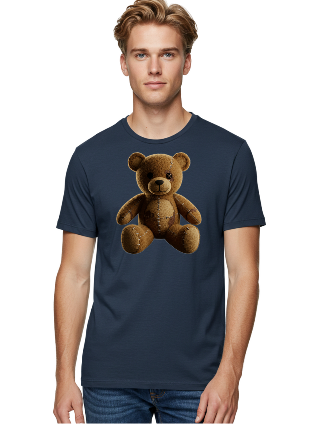 Voodoo-Teddy-Bear-14 Men'S Graphic Tee, 100% Cotton, Comfortable Casual Summer Wear, Machine Washable, Vintage Camera, Old Camera, Antique Camera, Black Camera, Classic Photography, Photography Equipment, Nostalgic Device, Film Camera, Bag078