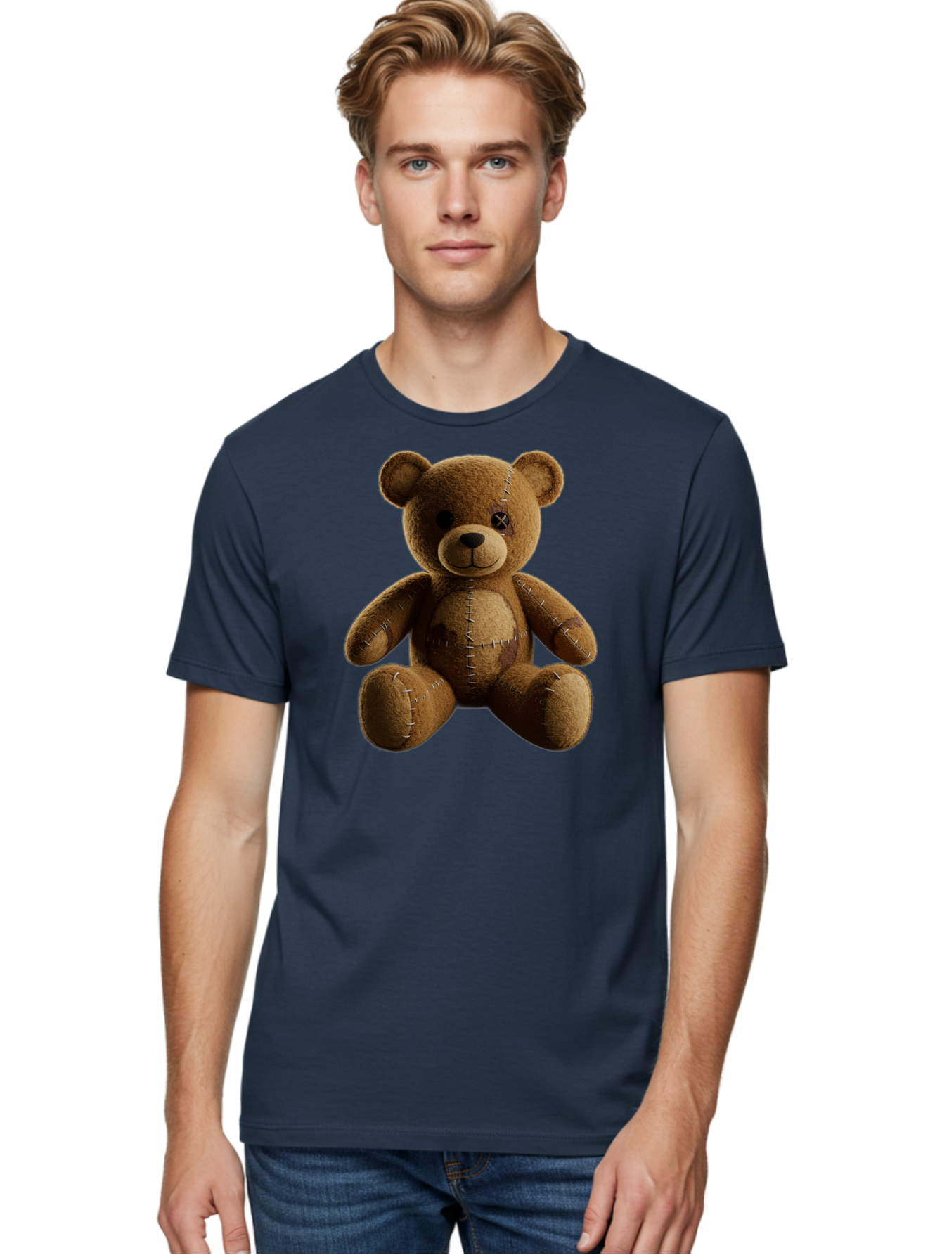 Voodoo-Teddy-Bear-14 Men'S Graphic Tee, 100% Cotton, Comfortable Casual Summer Wear, Machine Washable, Vintage Camera, Old Camera, Antique Camera, Black Camera, Classic Photography, Photography Equipment, Nostalgic Device, Film Camera, Bag078