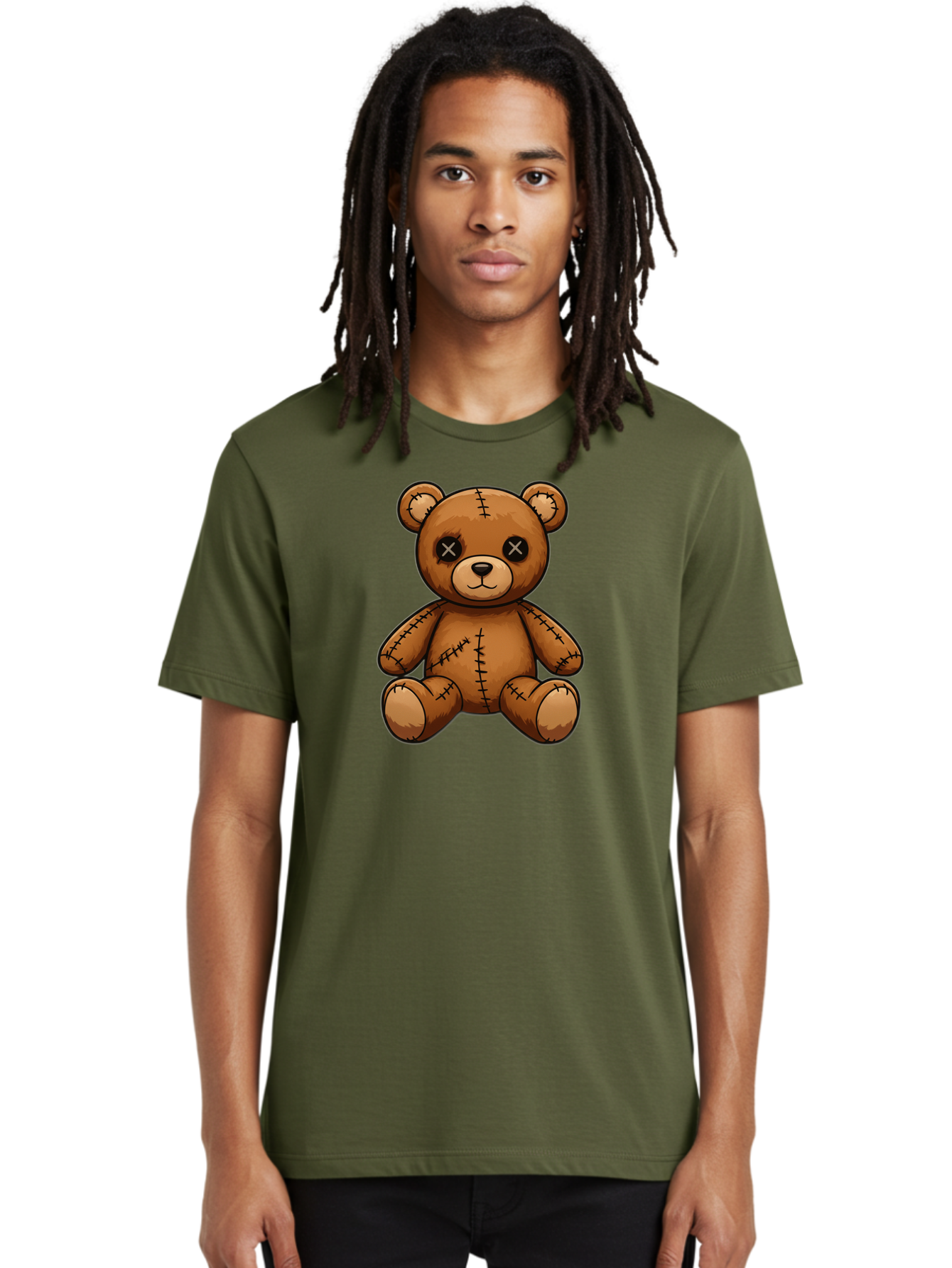 Voodoo-Teddy-Bear-3 Men'S Graphic Tee, 100% Cotton, Comfortable Casual Summer Wear, Machine Washable, Vintage Camera, Old Camera, Antique Camera, Black Camera, Classic Photography, Photography Equipment, Nostalgic Device, Film Camera, Bag081