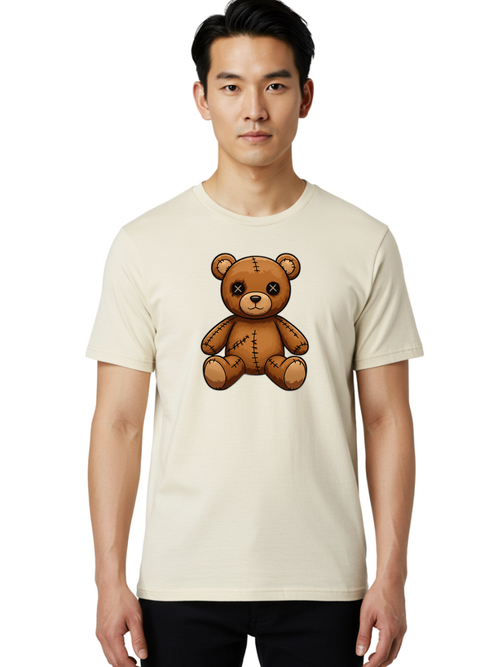 Voodoo-Teddy-Bear-3 Men'S Graphic Tee, 100% Cotton, Comfortable Casual Summer Wear, Machine Washable, Vintage Camera, Old Camera, Antique Camera, Black Camera, Classic Photography, Photography Equipment, Nostalgic Device, Film Camera, Bag081