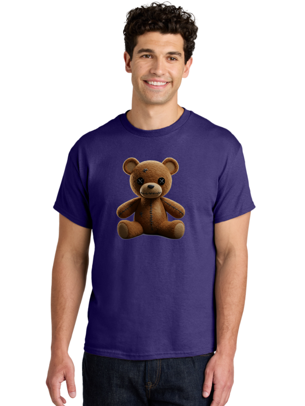 Voodoo-Teddy-Bear-4 Men'S Graphic Tee, 100% Cotton, Comfortable Casual Summer Wear, Machine Washable, Vintage Camera, Old Camera, Antique Camera, Black Camera, Classic Photography, Photography Equipment, Nostalgic Device, Film Camera, Bag082
