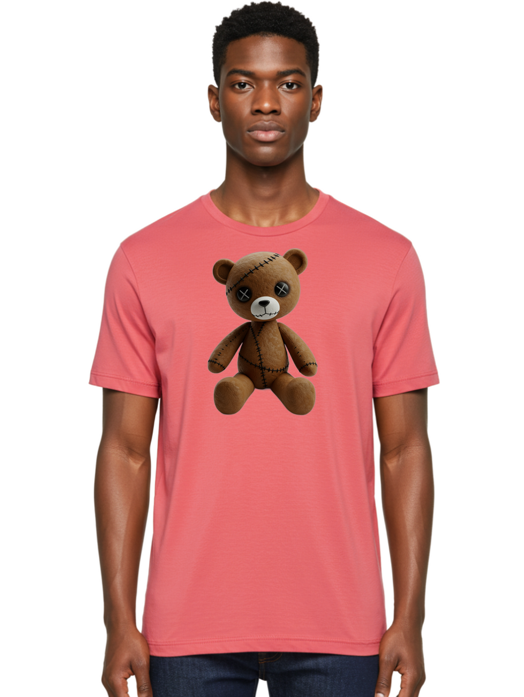 Voodoo-Teddy-Bear-5 Men'S Graphic Tee, 100% Cotton, Comfortable Casual Summer Wear, Machine Washable, Vintage Camera, Old Camera, Antique Camera, Black Camera, Classic Photography, Photography Equipment, Nostalgic Device, Film Camera, Bag083