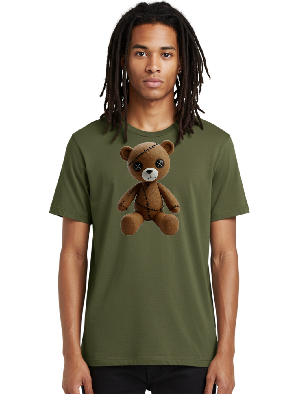Voodoo-Teddy-Bear-5 Men'S Graphic Tee, 100% Cotton, Comfortable Casual Summer Wear, Machine Washable, Vintage Camera, Old Camera, Antique Camera, Black Camera, Classic Photography, Photography Equipment, Nostalgic Device, Film Camera, Bag083