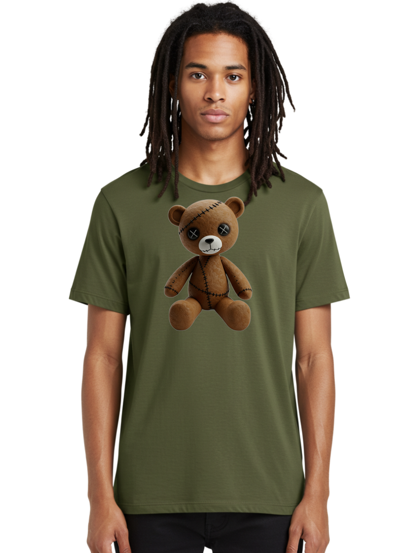 Voodoo-Teddy-Bear-5 Men'S Graphic Tee, 100% Cotton, Comfortable Casual Summer Wear, Machine Washable, Vintage Camera, Old Camera, Antique Camera, Black Camera, Classic Photography, Photography Equipment, Nostalgic Device, Film Camera, Bag083