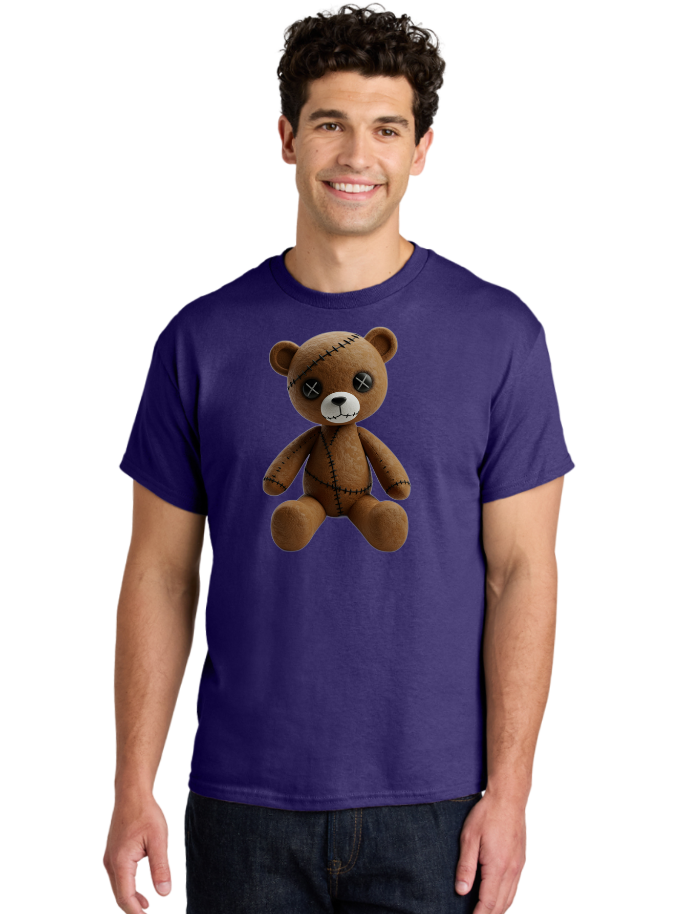 Voodoo-Teddy-Bear-5 Men'S Graphic Tee, 100% Cotton, Comfortable Casual Summer Wear, Machine Washable, Vintage Camera, Old Camera, Antique Camera, Black Camera, Classic Photography, Photography Equipment, Nostalgic Device, Film Camera, Bag083