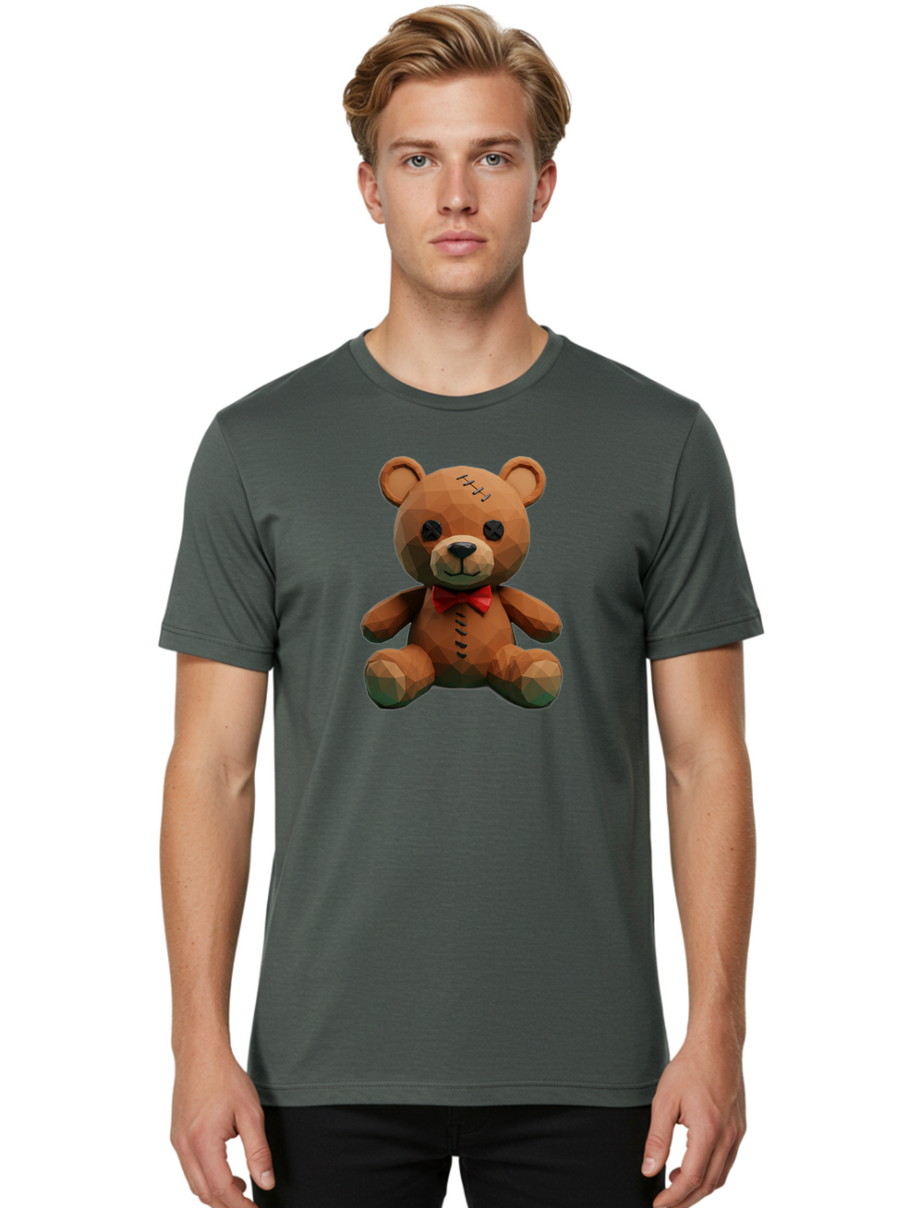 Voodoo-Teddy-Bear-6 Men'S Graphic Tee, 100% Cotton, Comfortable Casual Summer Wear, Machine Washable, Vintage Camera, Old Camera, Antique Camera, Black Camera, Classic Photography, Photography Equipment, Nostalgic Device, Film Camera, Bag084