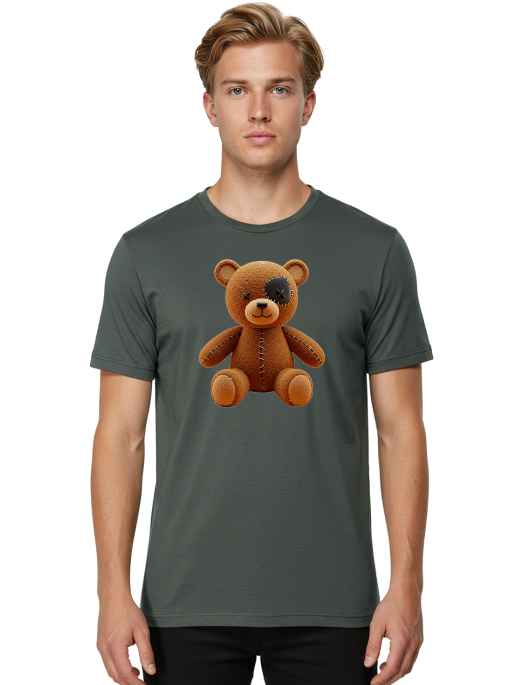 Voodoo-Teddy-Bear-7 Men'S Graphic Tee, 100% Cotton, Comfortable Casual Summer Wear, Machine Washable, Vintage Camera, Old Camera, Antique Camera, Black Camera, Classic Photography, Photography Equipment, Nostalgic Device, Film Camera, Bag085