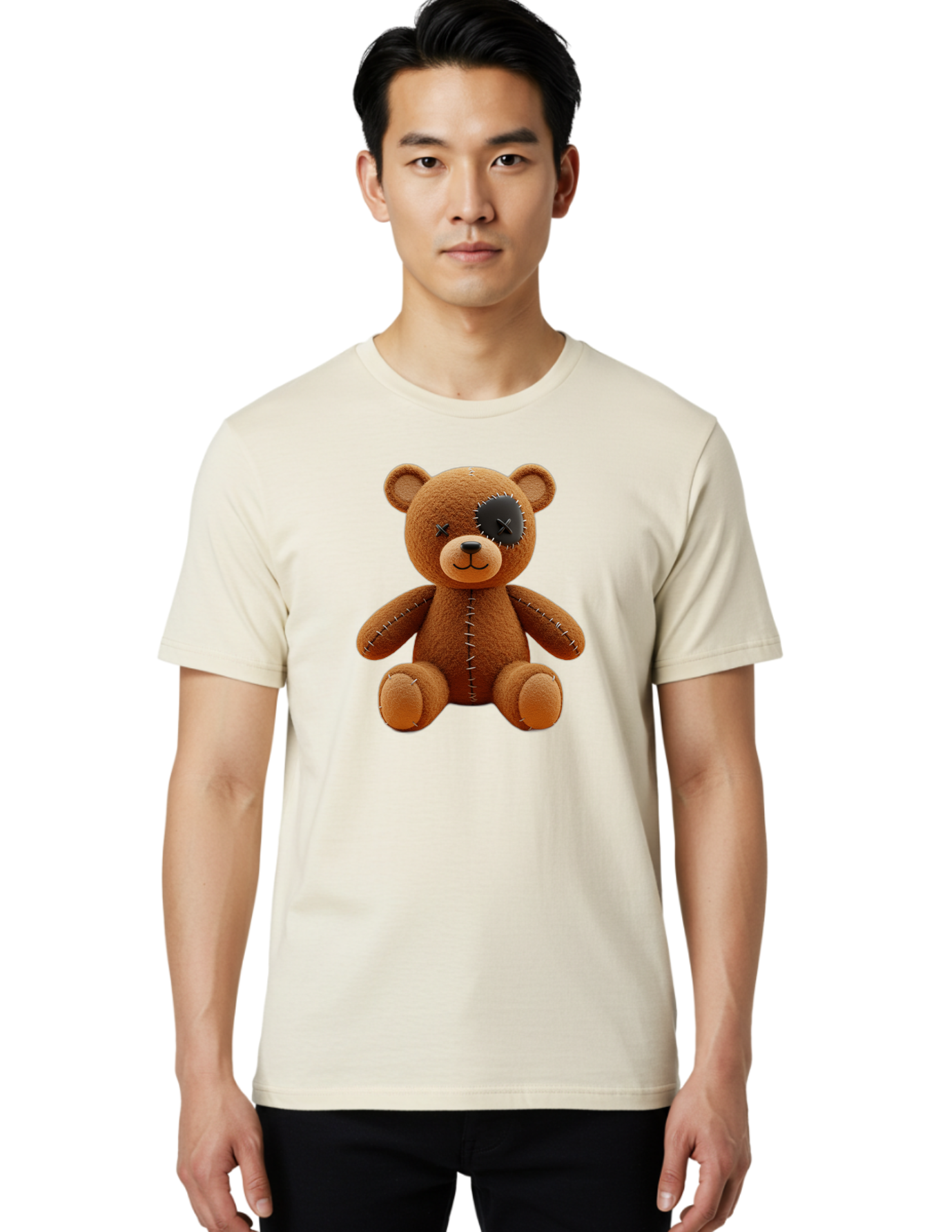 Voodoo-Teddy-Bear-7 Men'S Graphic Tee, 100% Cotton, Comfortable Casual Summer Wear, Machine Washable, Vintage Camera, Old Camera, Antique Camera, Black Camera, Classic Photography, Photography Equipment, Nostalgic Device, Film Camera, Bag085