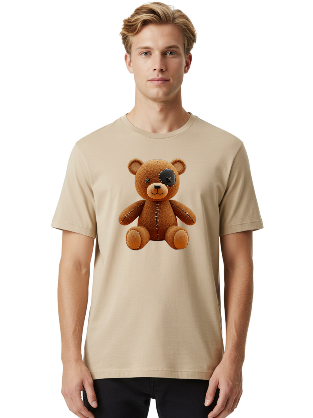 Voodoo-Teddy-Bear-7 Men'S Graphic Tee, 100% Cotton, Comfortable Casual Summer Wear, Machine Washable, Vintage Camera, Old Camera, Antique Camera, Black Camera, Classic Photography, Photography Equipment, Nostalgic Device, Film Camera, Bag085