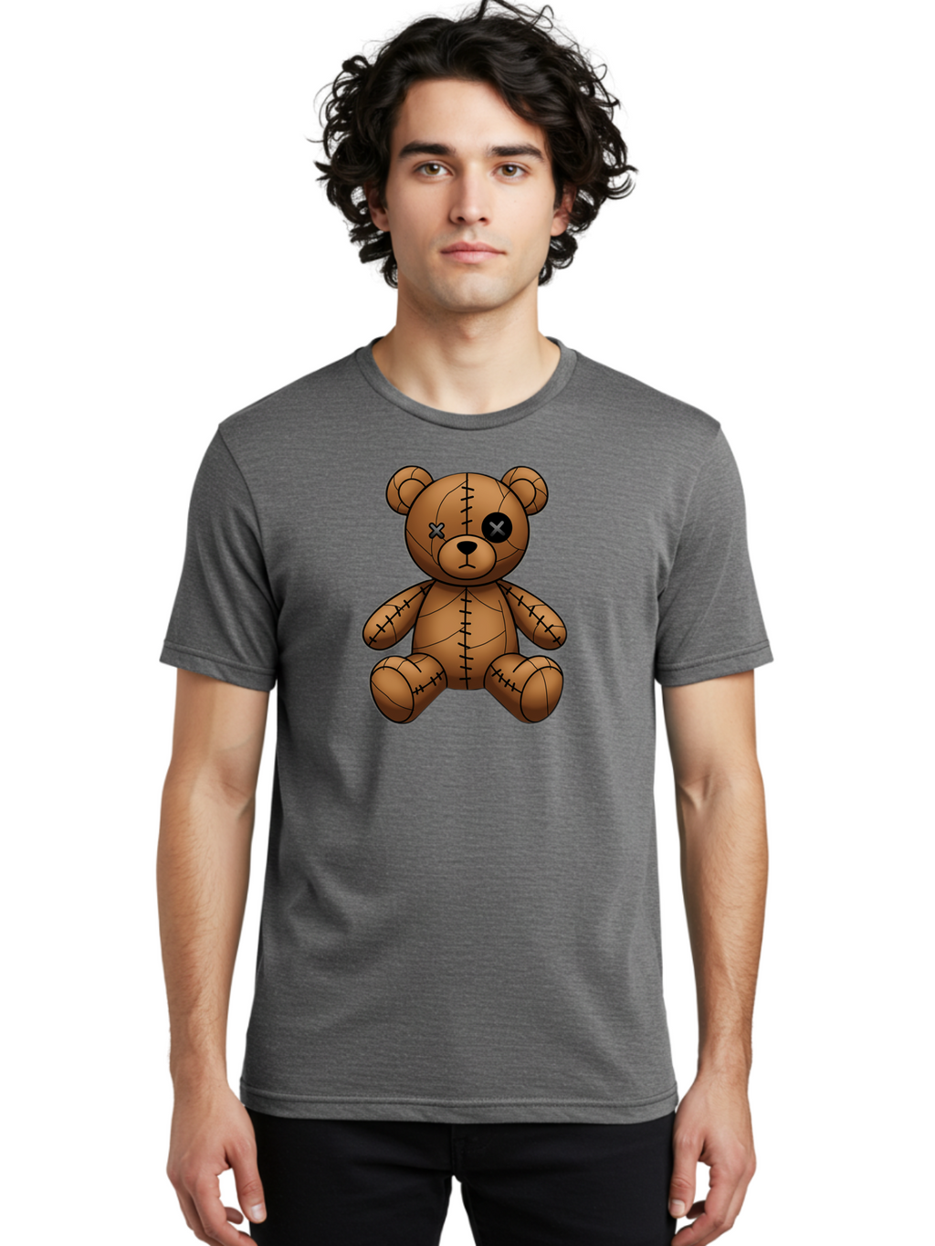 Voodoo-Teddy-Bear-9 Men'S Graphic Tee, 100% Cotton, Comfortable Casual Summer Wear, Machine Washable, Vintage Camera, Old Camera, Antique Camera, Black Camera, Classic Photography, Photography Equipment, Nostalgic Device, Film Camera, Bag087