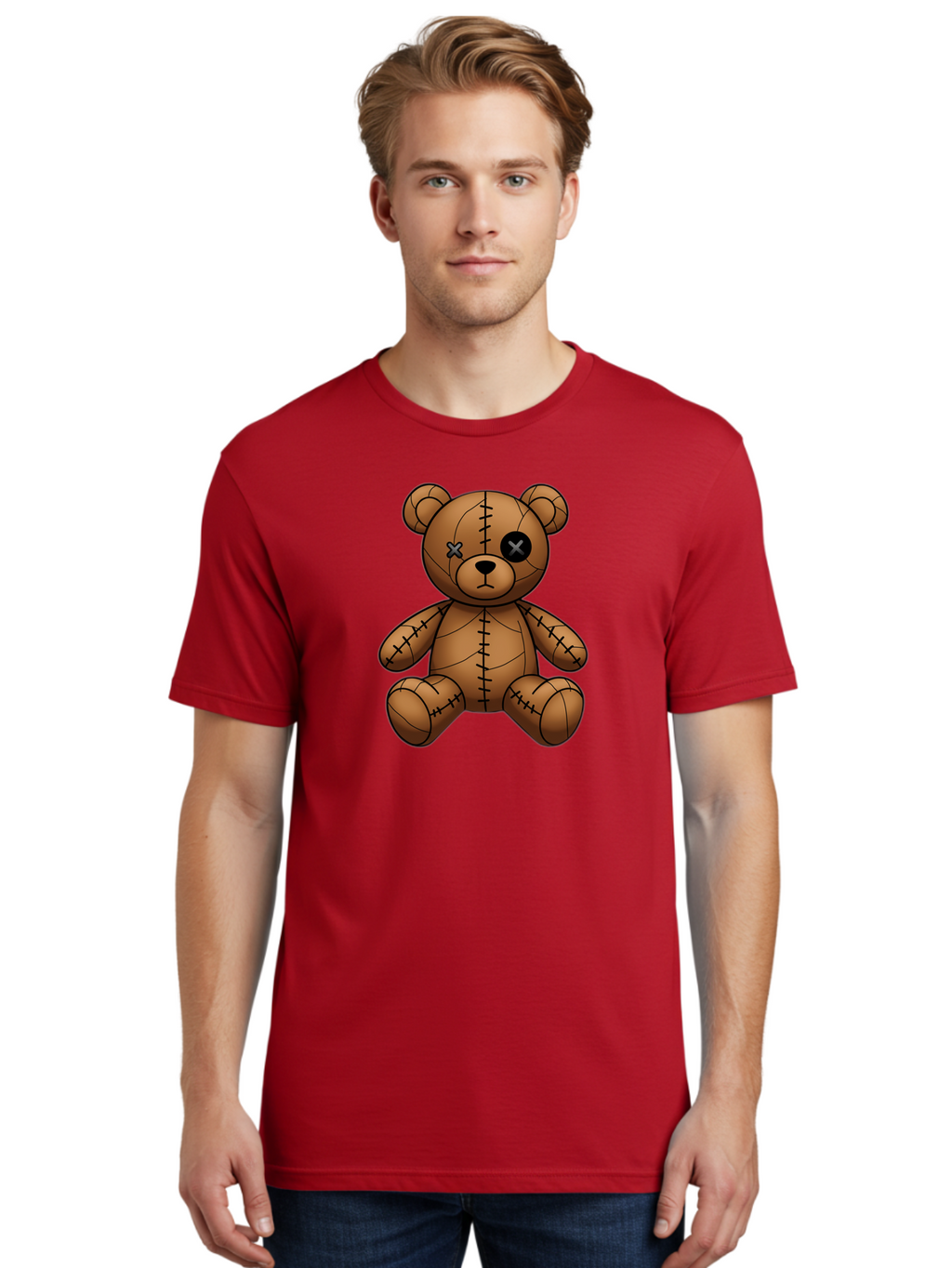 Voodoo-Teddy-Bear-9 Men'S Graphic Tee, 100% Cotton, Comfortable Casual Summer Wear, Machine Washable, Vintage Camera, Old Camera, Antique Camera, Black Camera, Classic Photography, Photography Equipment, Nostalgic Device, Film Camera, Bag087