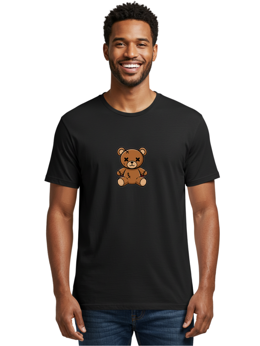 Voodoo-Teddy-Bear Men'S Graphic Tee, 100% Cotton, Comfortable Casual Summer Wear, Machine Washable, Vintage Camera, Old Camera, Antique Camera, Black Camera, Classic Photography, Photography Equipment, Nostalgic Device, Film Camera, Camera Art Bag088